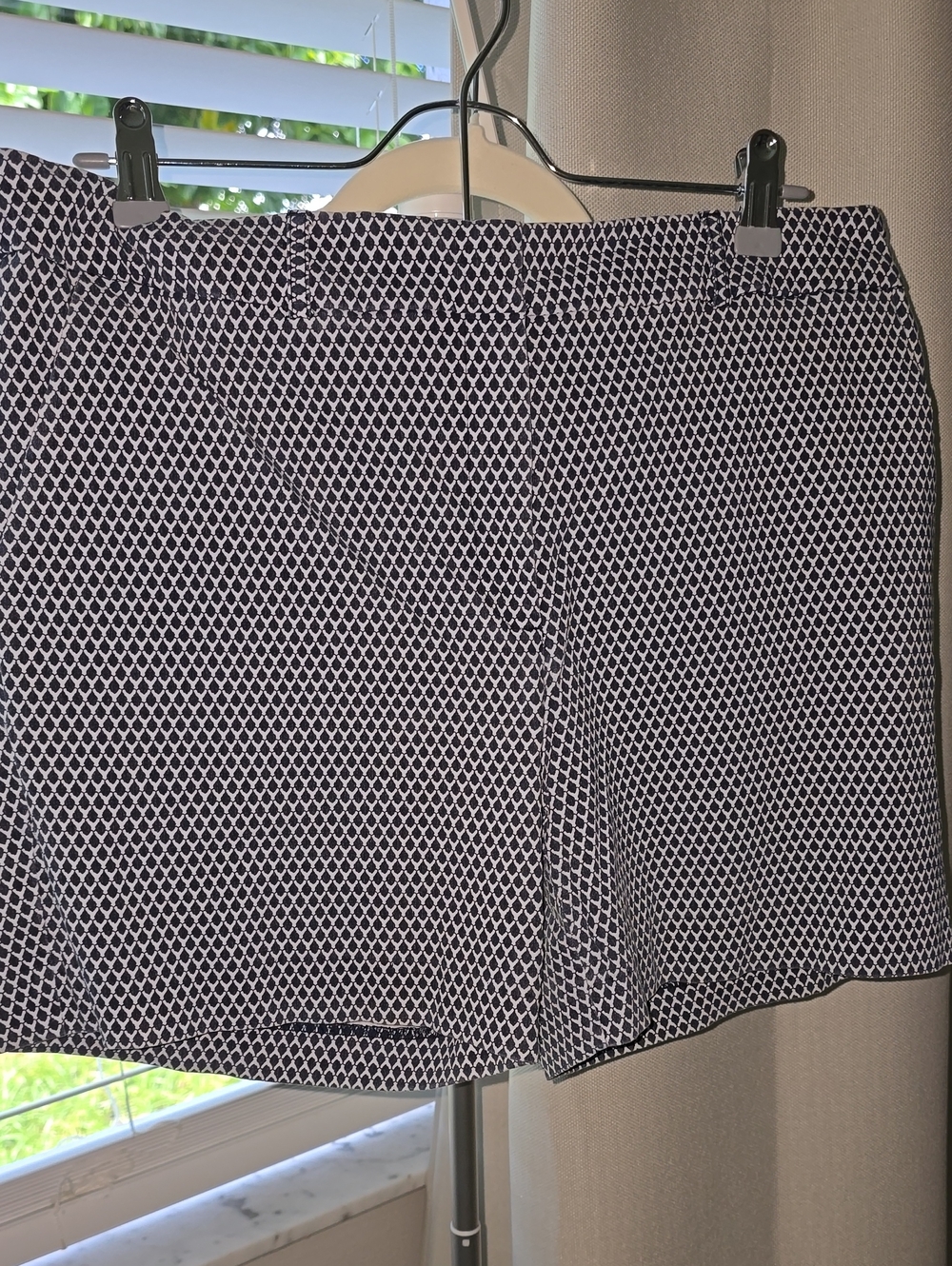 Counterparts Blue & White Mini Shorts with Geometric Print